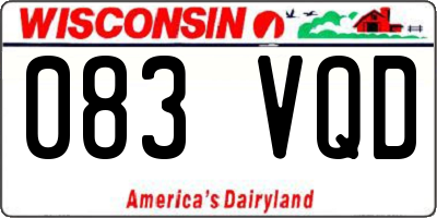 WI license plate 083VQD