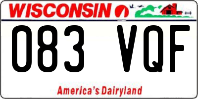 WI license plate 083VQF