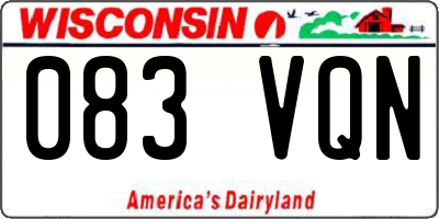 WI license plate 083VQN