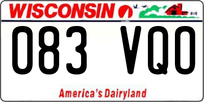 WI license plate 083VQO