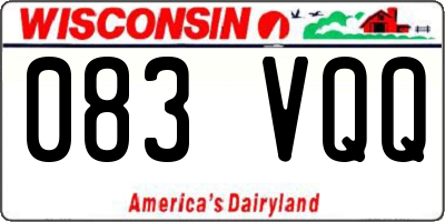 WI license plate 083VQQ