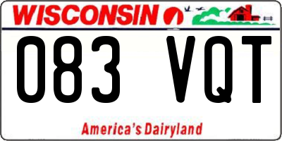 WI license plate 083VQT