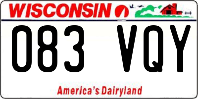 WI license plate 083VQY