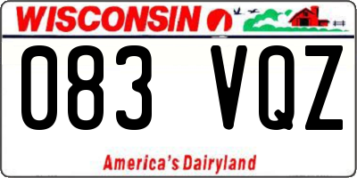 WI license plate 083VQZ