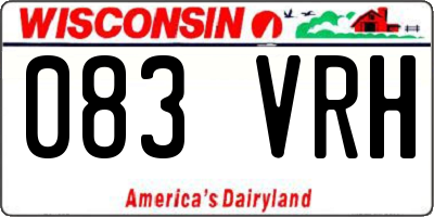 WI license plate 083VRH