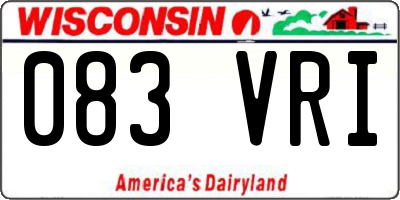 WI license plate 083VRI