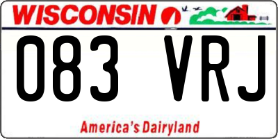WI license plate 083VRJ