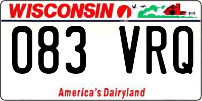 WI license plate 083VRQ