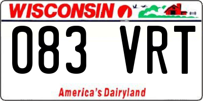 WI license plate 083VRT