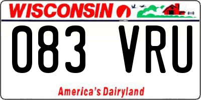 WI license plate 083VRU
