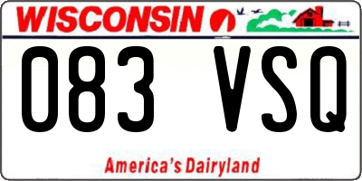 WI license plate 083VSQ