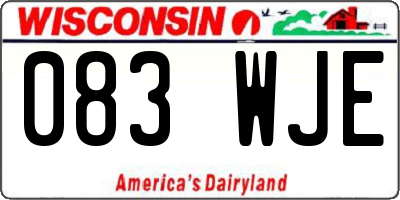 WI license plate 083WJE