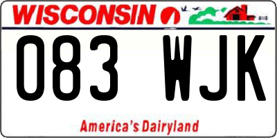 WI license plate 083WJK