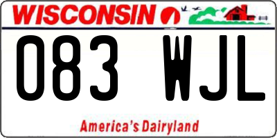 WI license plate 083WJL