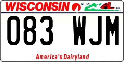 WI license plate 083WJM