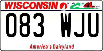 WI license plate 083WJU