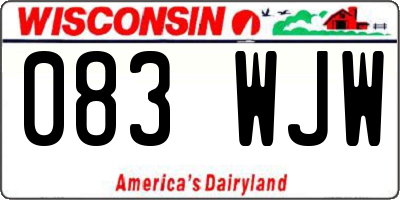 WI license plate 083WJW