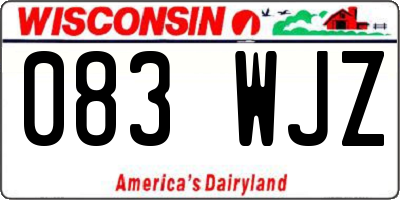 WI license plate 083WJZ
