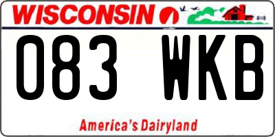 WI license plate 083WKB