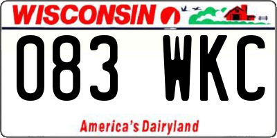 WI license plate 083WKC