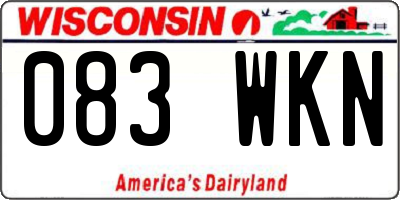 WI license plate 083WKN