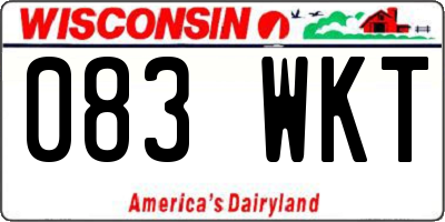 WI license plate 083WKT