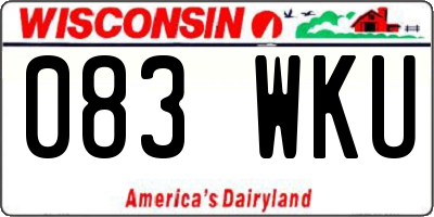 WI license plate 083WKU