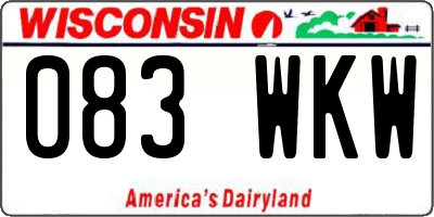 WI license plate 083WKW