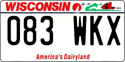 WI license plate 083WKX