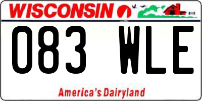 WI license plate 083WLE