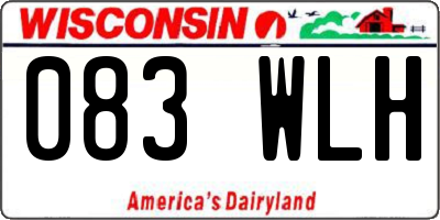 WI license plate 083WLH