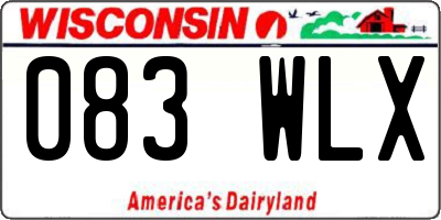 WI license plate 083WLX