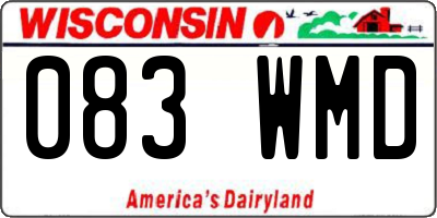 WI license plate 083WMD