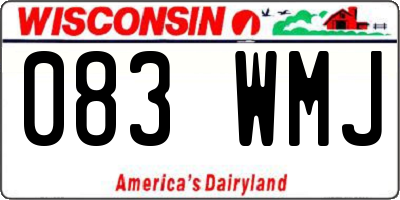 WI license plate 083WMJ