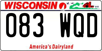 WI license plate 083WQD