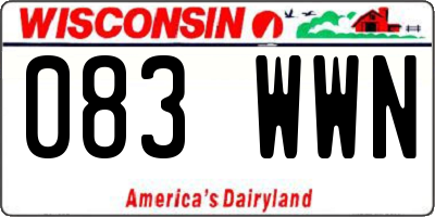 WI license plate 083WWN
