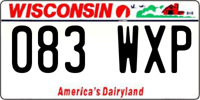 WI license plate 083WXP