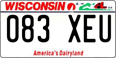 WI license plate 083XEU