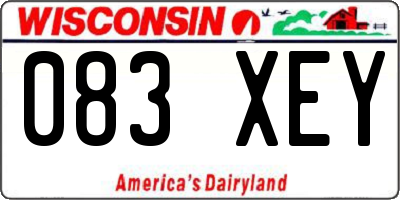WI license plate 083XEY