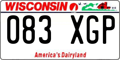 WI license plate 083XGP