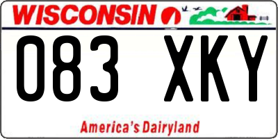 WI license plate 083XKY