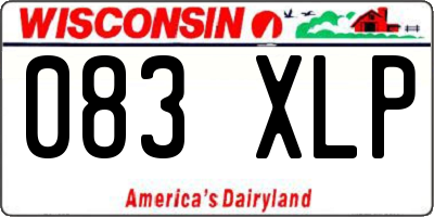 WI license plate 083XLP