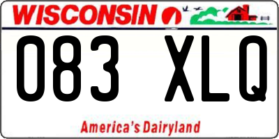 WI license plate 083XLQ