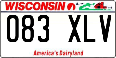 WI license plate 083XLV