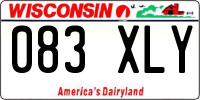 WI license plate 083XLY