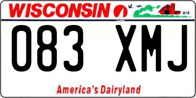 WI license plate 083XMJ