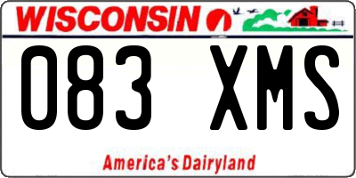 WI license plate 083XMS
