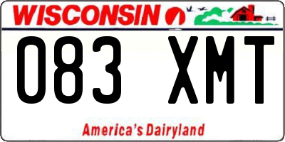 WI license plate 083XMT