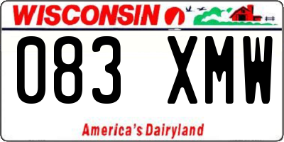 WI license plate 083XMW