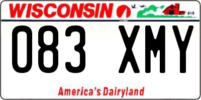 WI license plate 083XMY